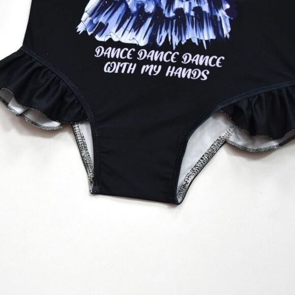 Girls Wednesday One Piece Bathing Suit - Picture 4 of 6